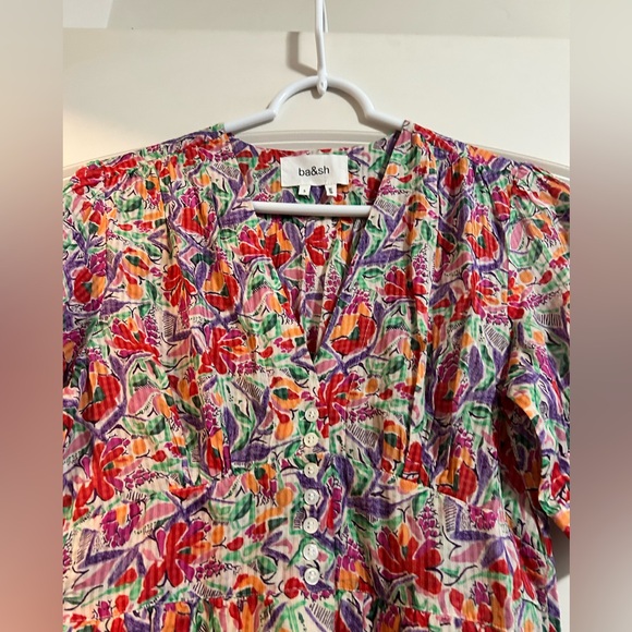 Ba&sh summer mini dress size small floral print - Picture 4 of 9